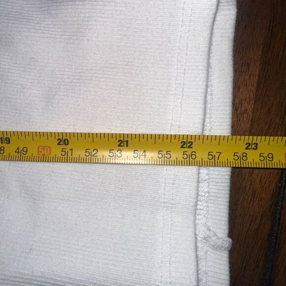 We The Free People Ever Had Tee White Ribbed Cotton Blend T-Shirt Womens Medium - Picture 10 of 10